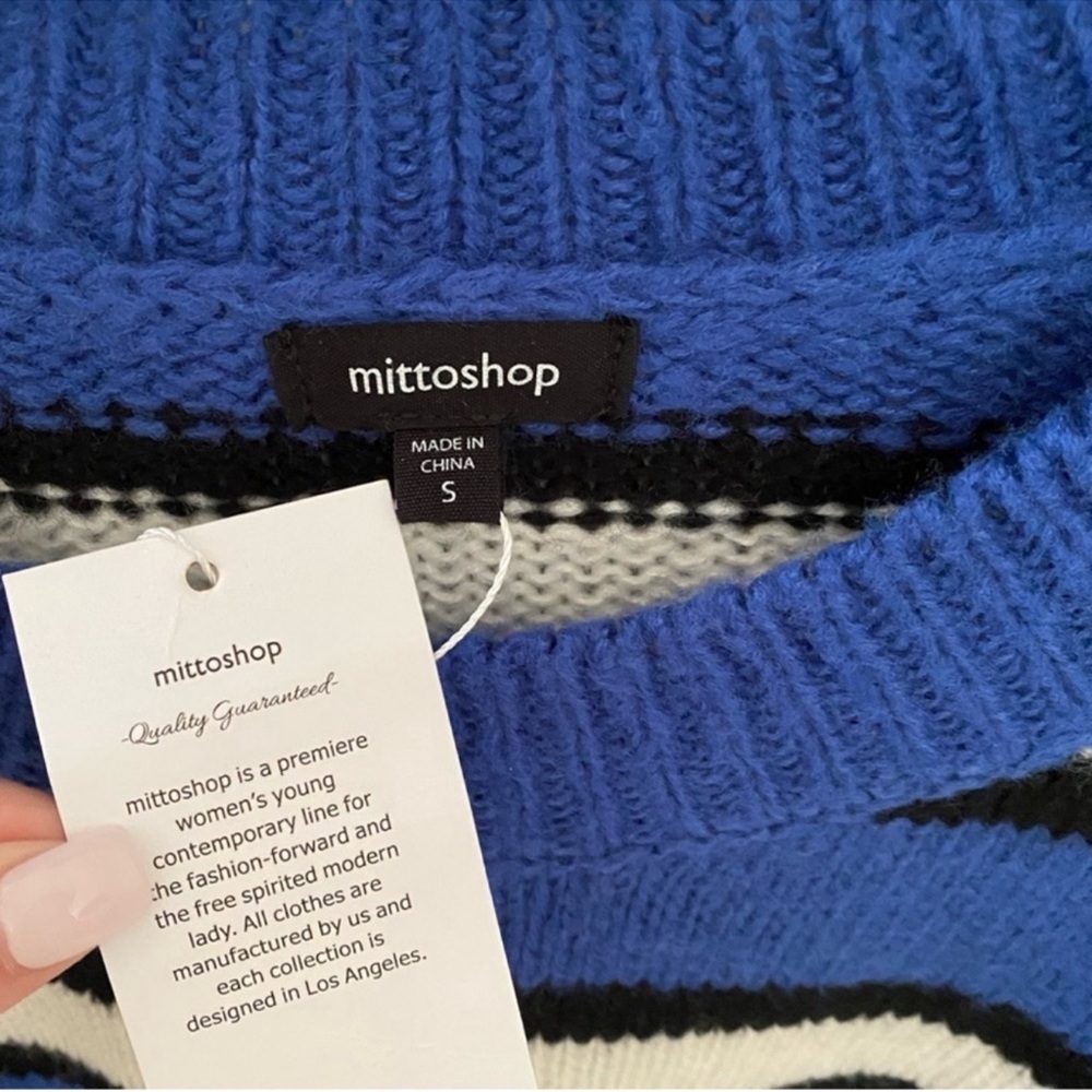 Vici Blue Striped Sweater - Picture 3 of 4